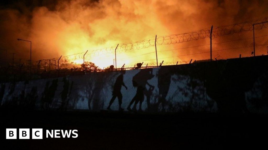 moria-migrants-fire-destroys-greeces-camp-on-lesbos-bbc-news