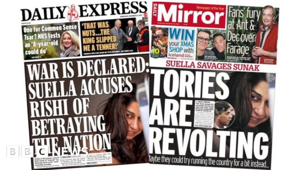 The Papers: 'War is declared' after Braverman 'attack' on PM