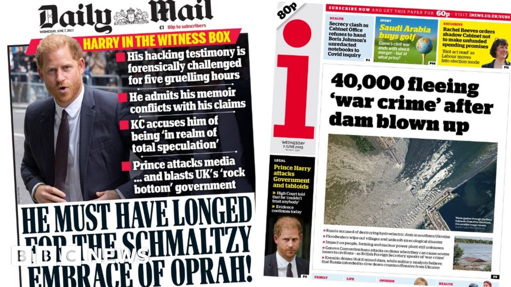 Newspaper headlines: ‘Harry’s reality check’ and ‘new low’ for Russia