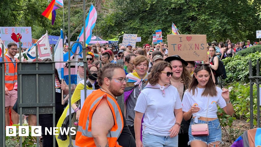 Participants at Bath Pride event