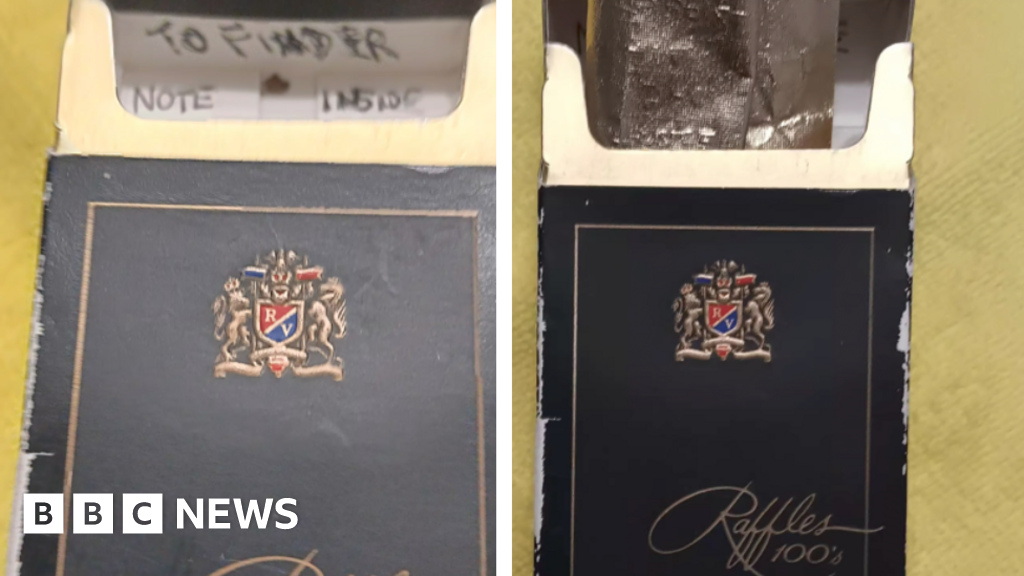 how much was a pack of cigarettes in 1986 Hidden letter found in cigarette packet after almost half a decade