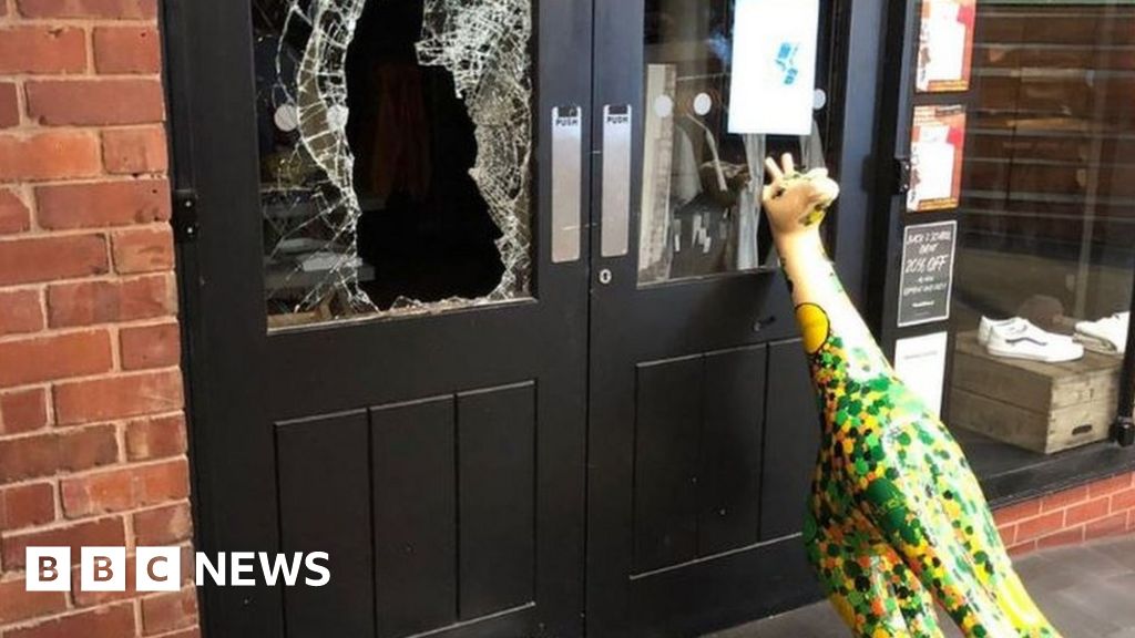 Drunk burglar rammed shop using giraffe