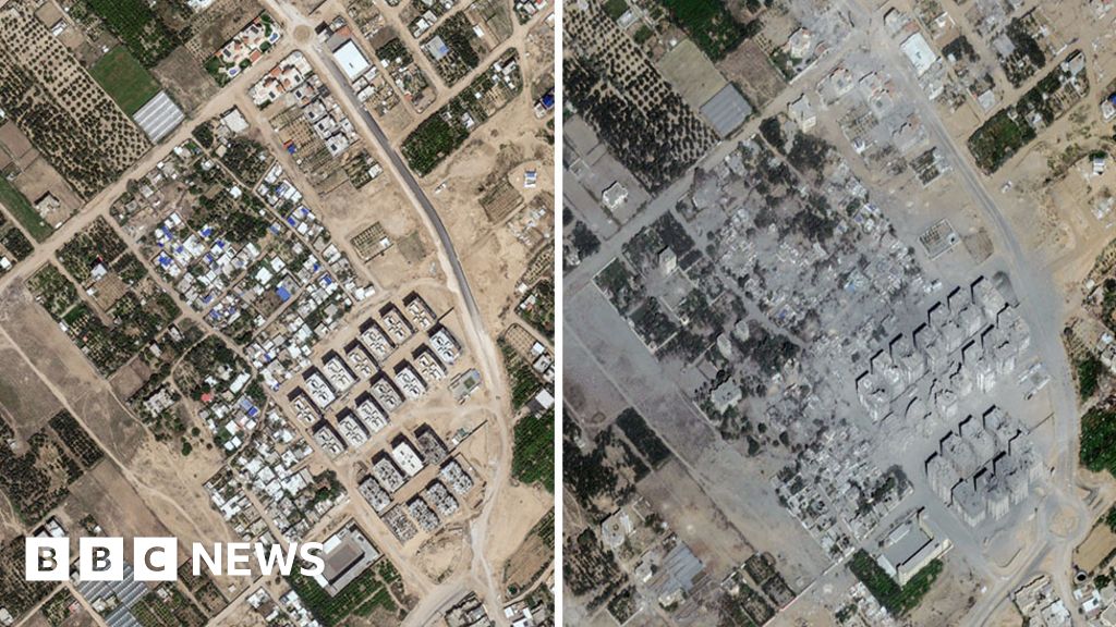 Нови сателитни изображения на Газа показват степента на разрушението причинено