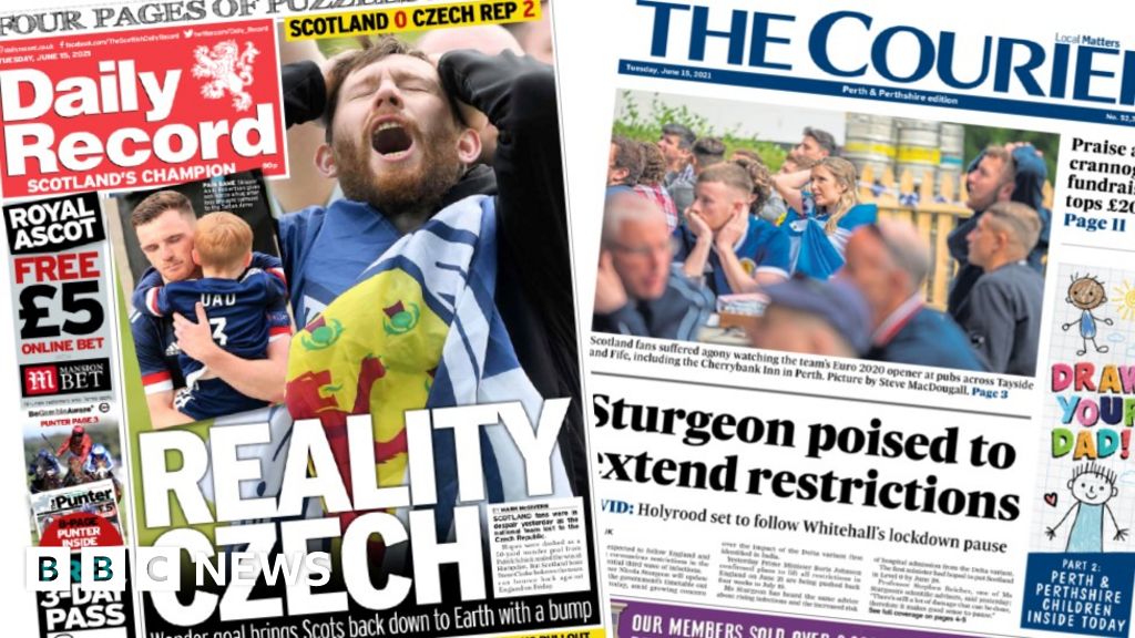 Scotland S Papers Lockdown For More Weeks And Euros Despair For Fans Bbc News