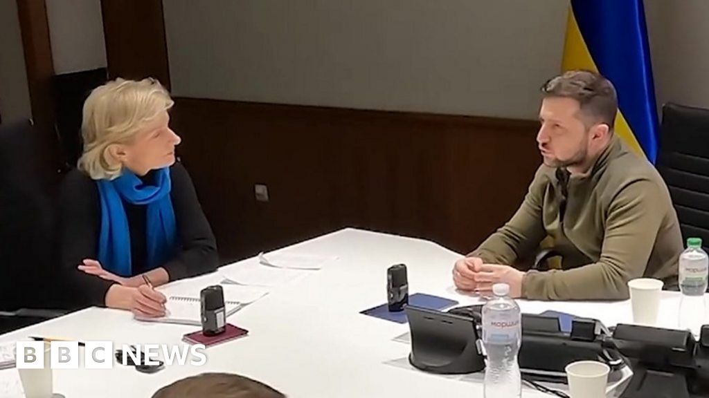 How do you do a facetoface interview with Zelensky? BBC News