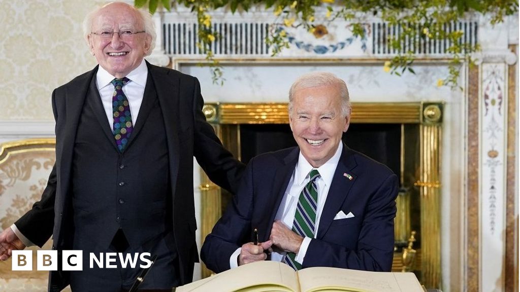 アイルランドのジョー・バイデン: ダブリンで米国大統領マイケル・D・ヒギンズに会う