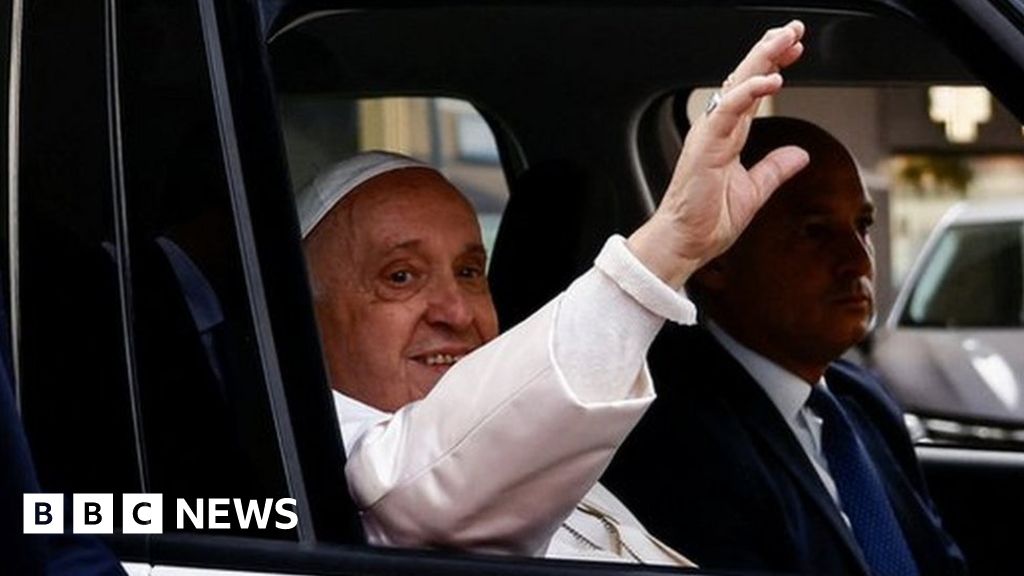 'I'm still alive' jokes Pope as he leaves hospital