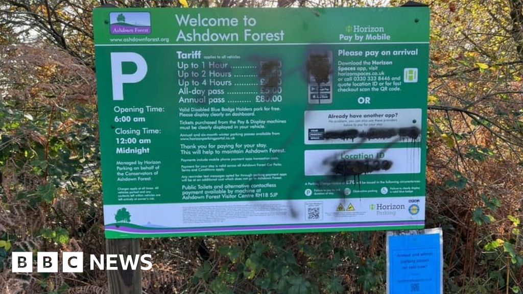 Ashdown Forest vandal repays cost of defaced signs - BBC News