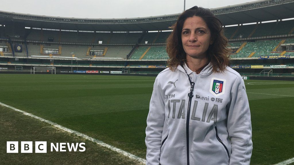Italian football's first woman to manage a male team BBC News