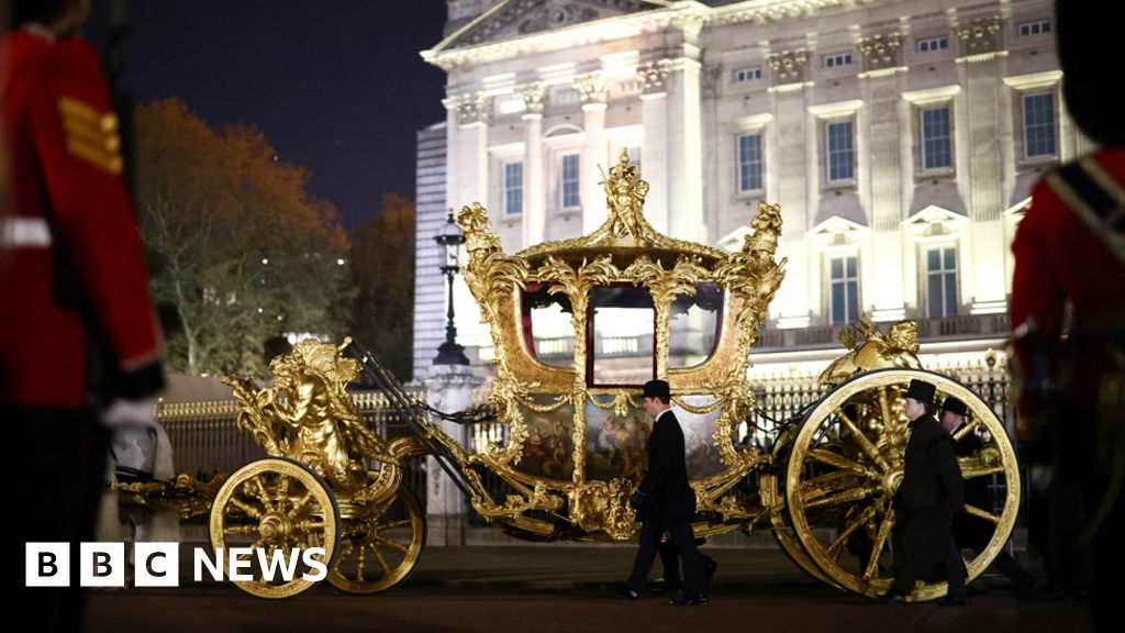 King Charles’s coronation dress rehearsal lights up London night