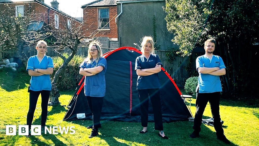 Coronavirus: Isle-of-Wight-care worker living in tents