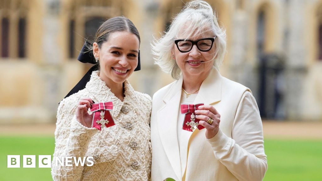 Game of Thrones star Emilia Clarke and mum get MBE