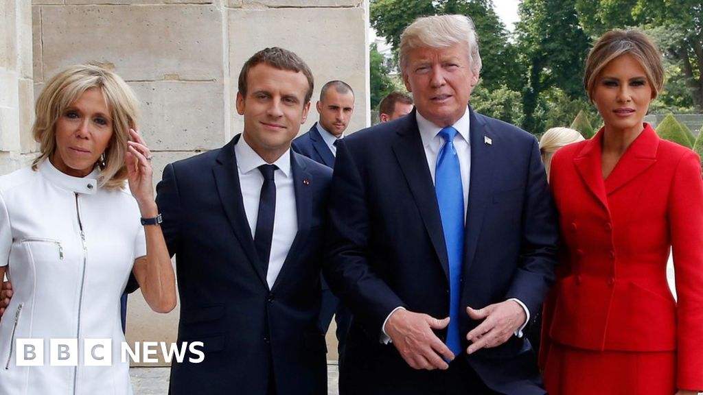 Trump in Paris Compliments and a hint of compromise