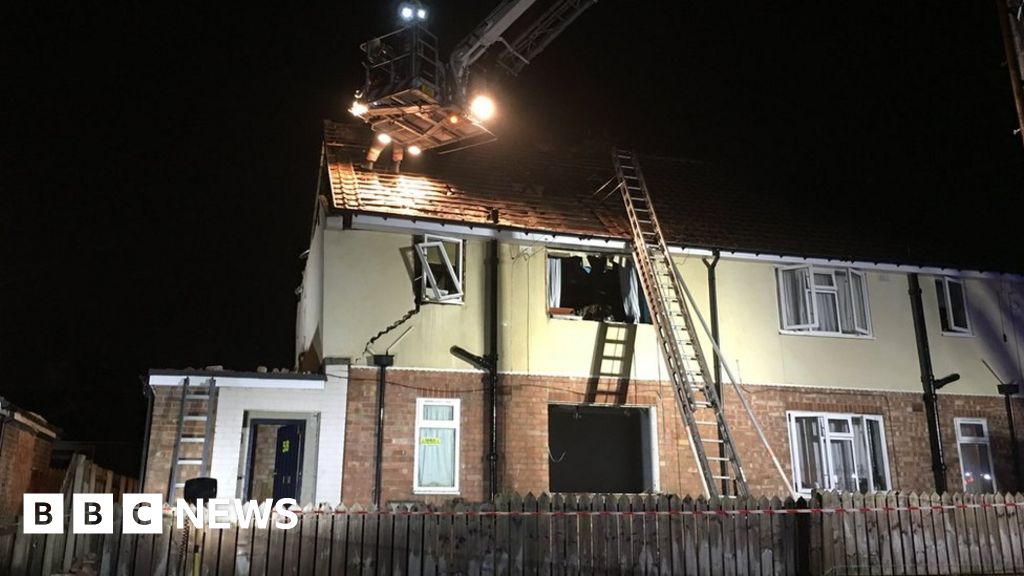 Man seriously hurt in Darlington explosion was 'on fire' - BBC News