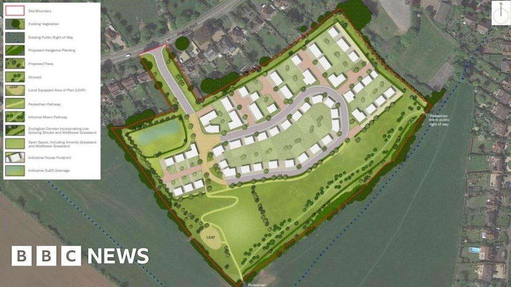 Przedstawiono plany budowy 90 domów na polu wioski Bakewell