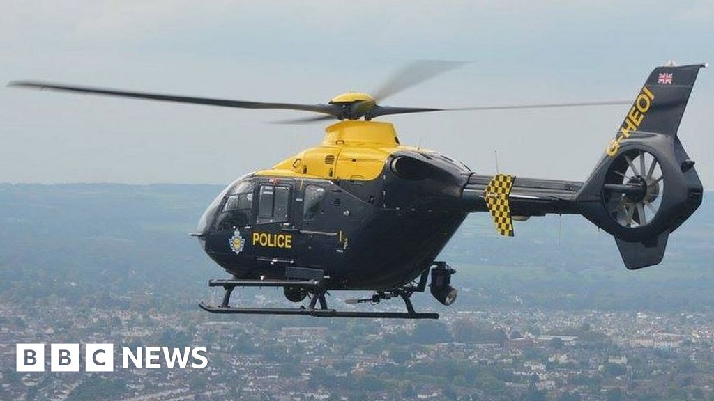 Pair held after laser shone at police helicopter over Norton