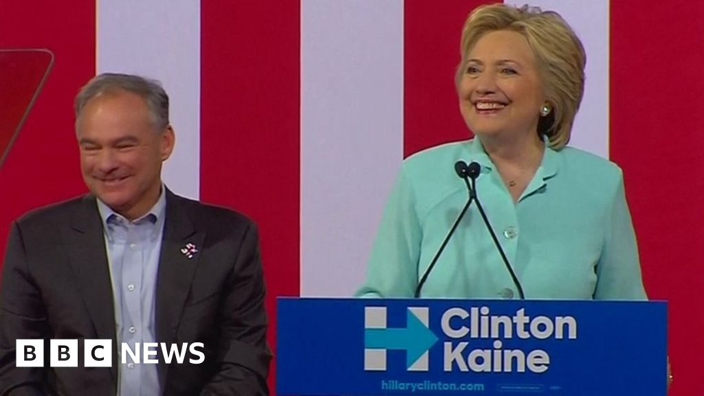 Tim Kaine Hillary Clinton unveils running mate BBC News