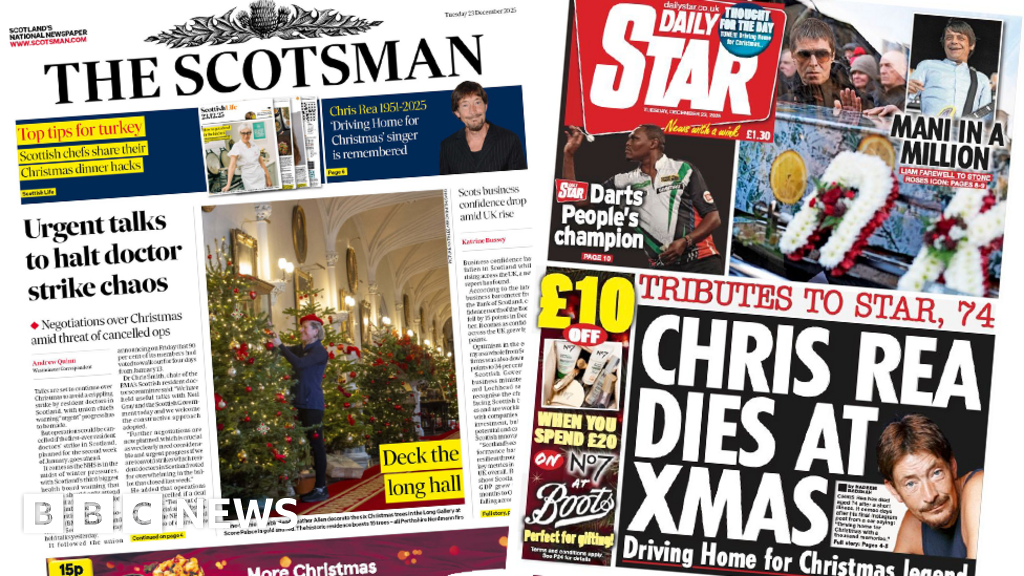 Scotland's papers: Talks to halt doctors strike and tributes to Chris Rea