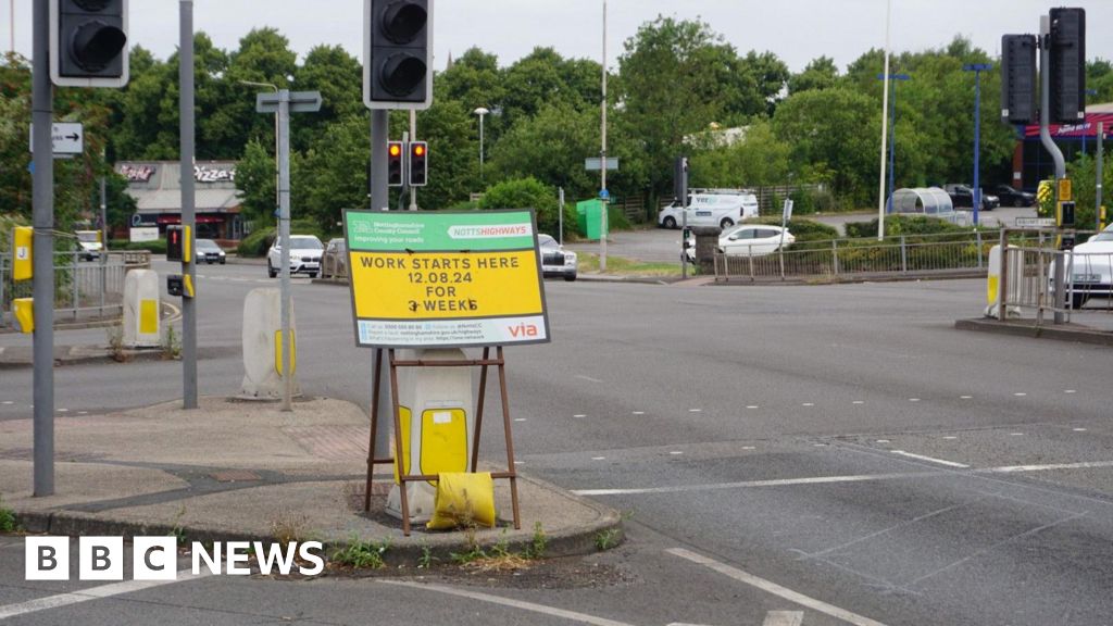 Surveying work on the A60 in Mansfield to explore junction improvements