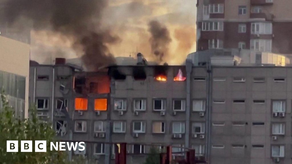War in Ukraine: Buildings damaged in Kyiv after Russian strikes