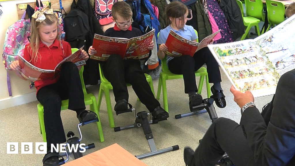 Lowestoft school introduces pedal machines under desks BBC News
