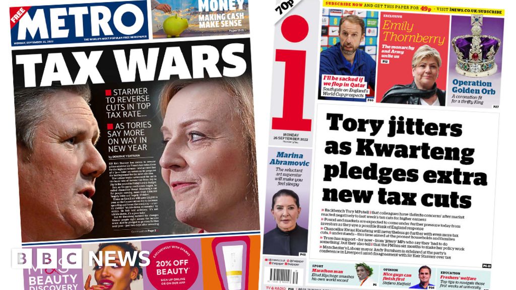The Papers: Tax wars over mini-budget, and Tory jitters