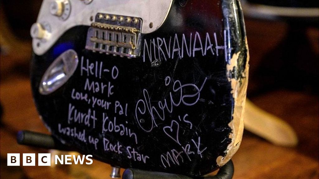 Kurt Cobain: Guitar smashed by Nirvana frontman sells for nearly $600,000