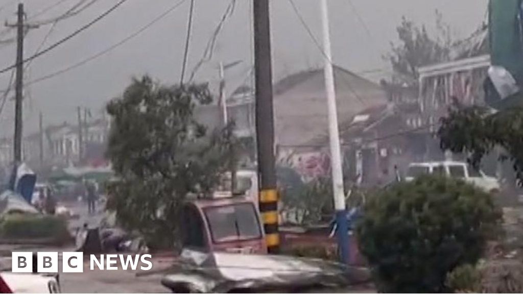 Violent tornado sends debris flying across Chinese city