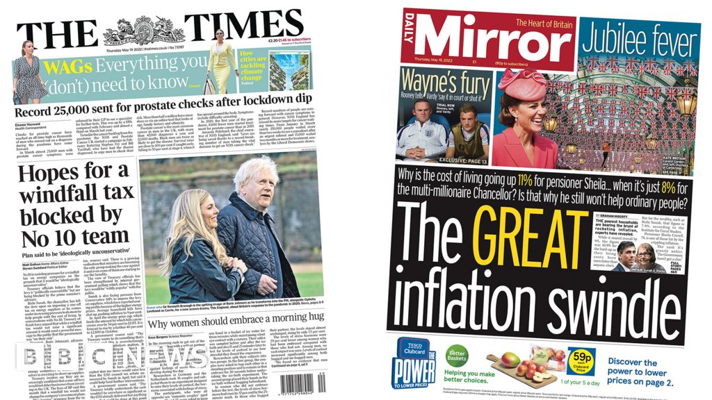 Newspaper headlines: Inflation fears of ‘Tough times’ and ‘crime surge’