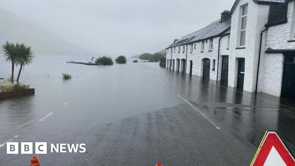 Wales Flooding Historic Hotel Suffers After Heavy Rain Bbc News 
