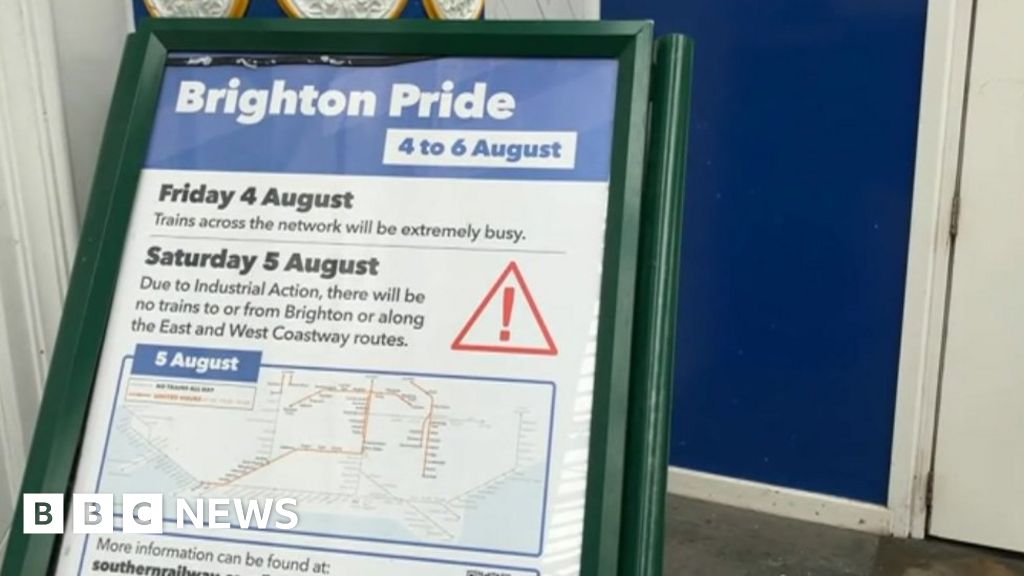 Brighton Pride: Train cancellations and wind and rain