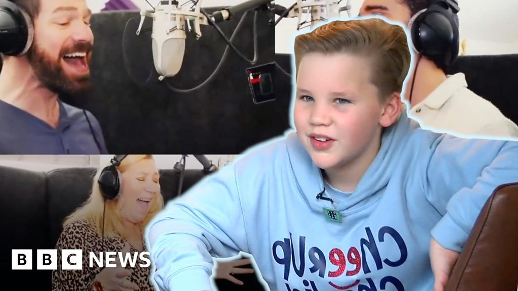 #cheerupcharlie: West End stars record with 10-year-old boy - BBC News