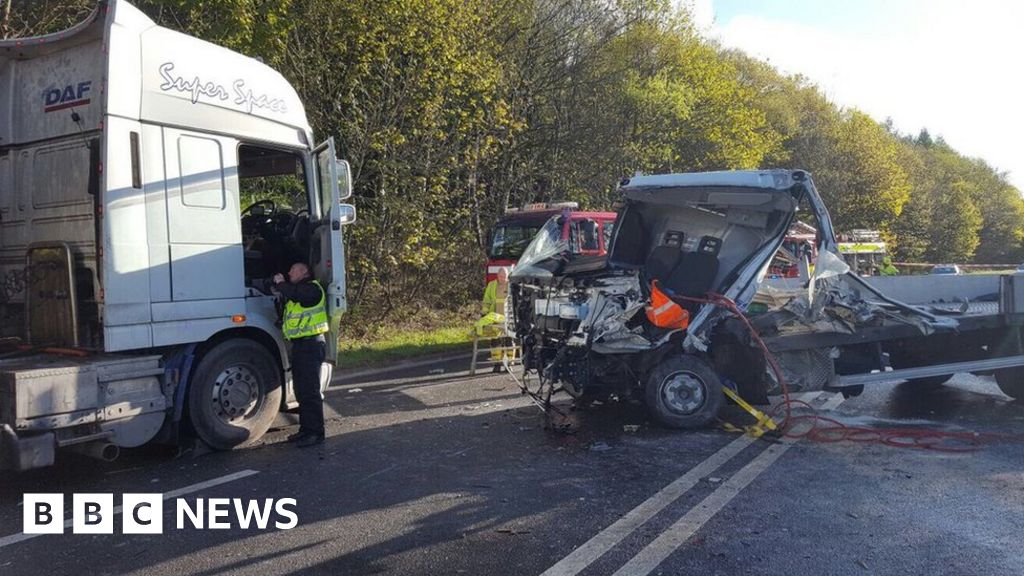 Heads of the Valleys Road reopens after crash and fuel spill BBC News