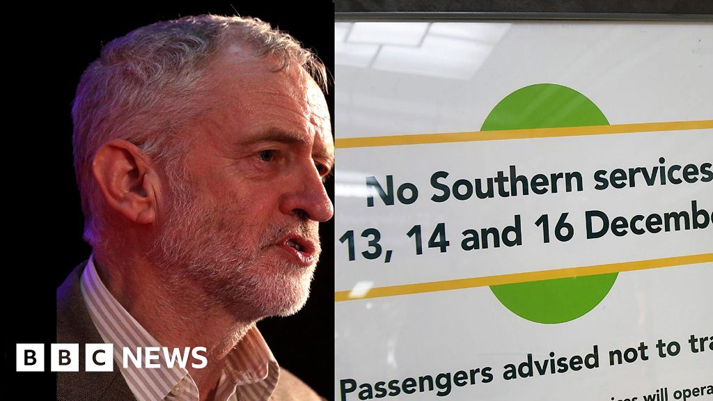 Jeremy Corbyn Nationalise Our Rail Lines Bbc News