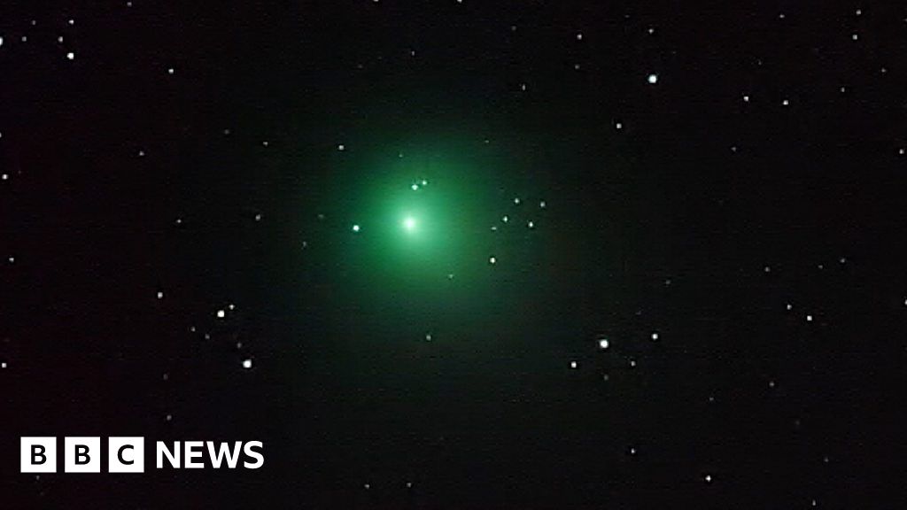 Green comet captured from back garden