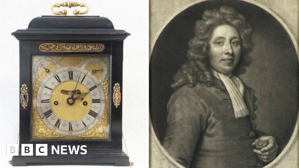 A 300-year-old clock found on Derbyshire estate sells for £230k - BBC