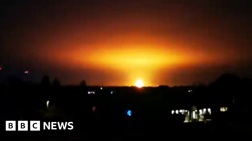 An explosion at a recycling plant in Oxfordshire after a lightning strike