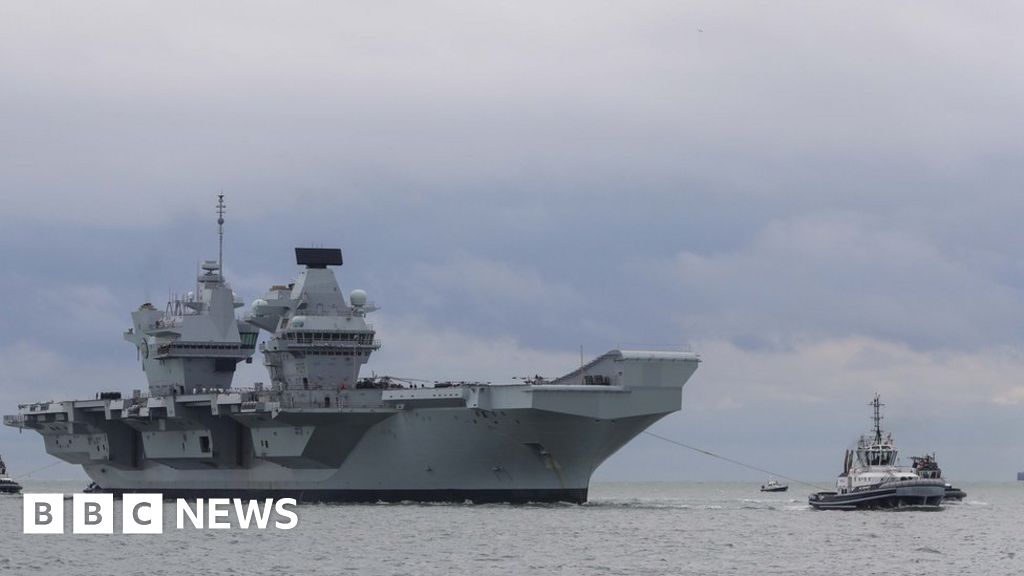 Royal Navy HMS Prince of Wales breaks down off south coast