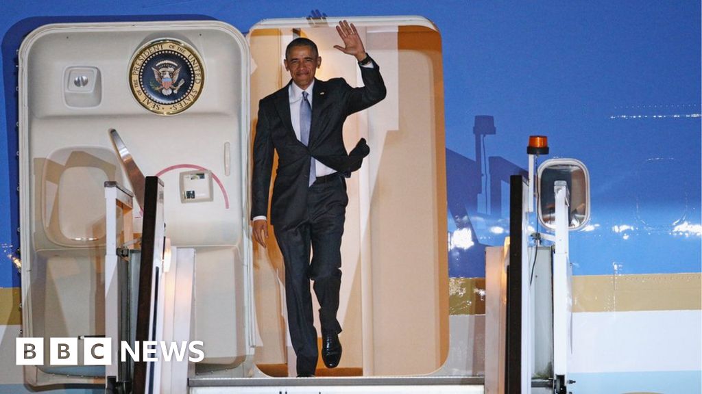 Obama Arrives In Uk Amid Eu Referendum Row Bbc News