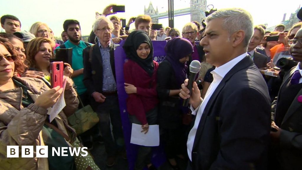 New London Mayor Sadiq Khan Starts First Official Day - BBC News