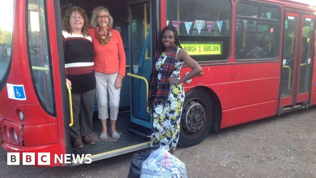 Book bus heads to Africa in place of doubledecker destroyed in fire