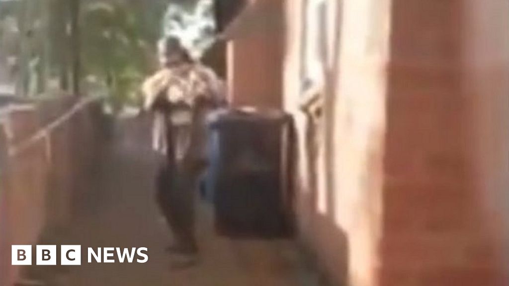 Video shows women putting bacon on Oldham mosque BBC News