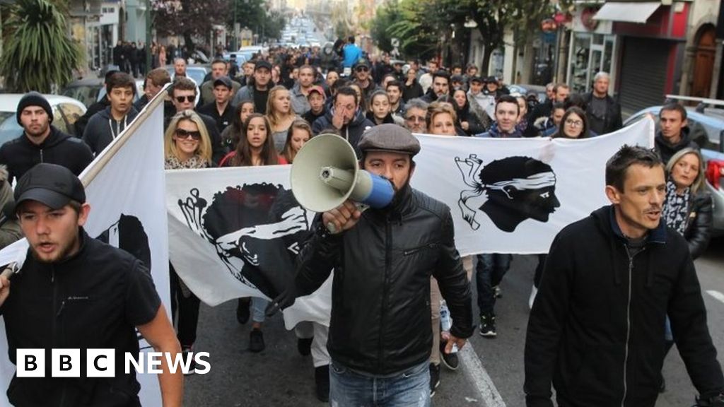 Corsica March Hundreds Defy Protest Ban After Muslim Prayer Hall Attack Bbc News