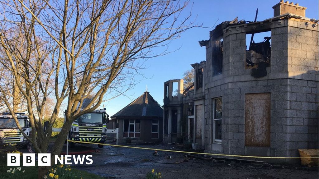 Suspicious fire destroys disused care home in Port Elphinstone BBC News