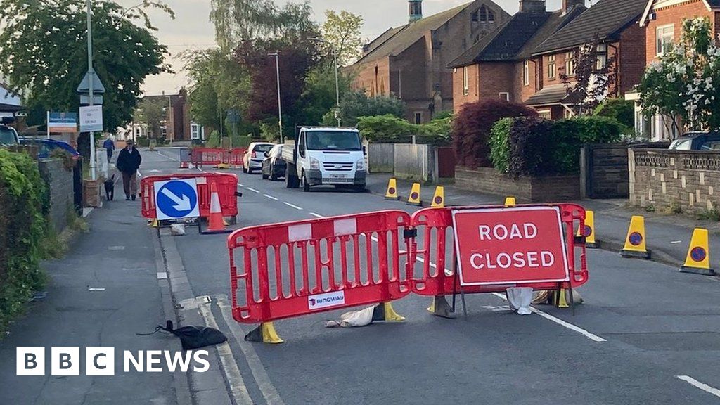 Gloucester road closed after sinkhole opens near school BBC News