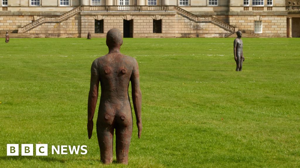 Sir Antony Gormley: Artist's iron men take over grounds of Norfolk stately home