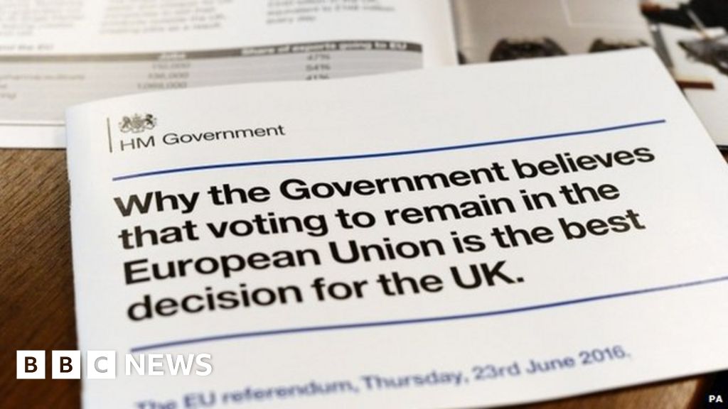 Reality Check The Governments Referendum Leaflet Bbc News 2766