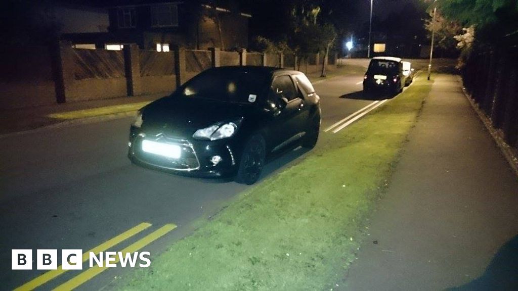 Corby doubleyellow line painting due to parked cars BBC News