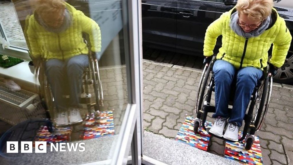 Woman solves wheelchair access problem - with Lego