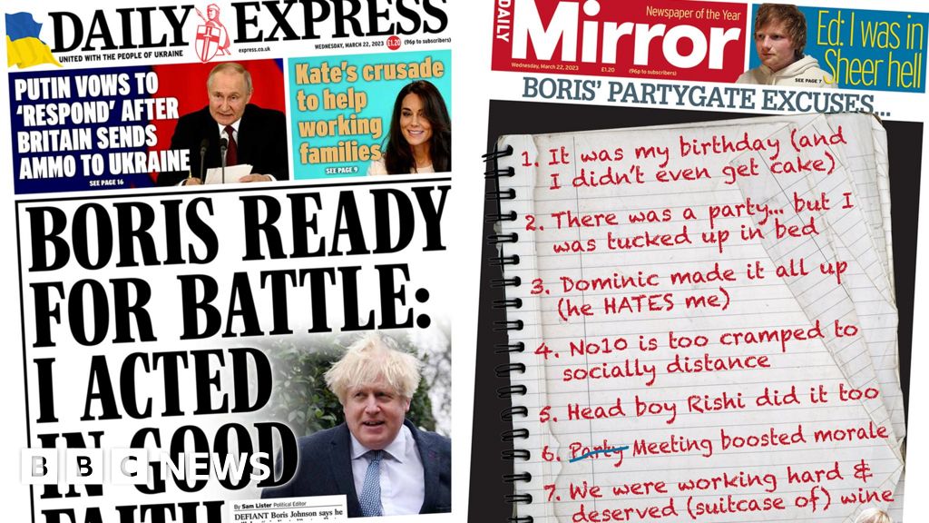 Newspaper headlines: ‘D-day’ for Johnson as he gets ‘ready for battle’